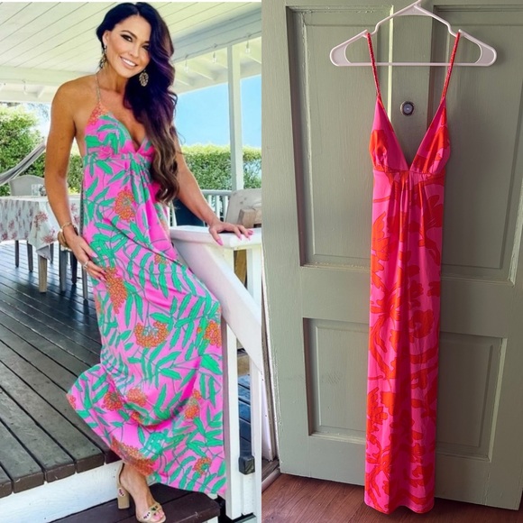 JB by Julie Brown Dresses & Skirts - Julie Brown Olivia Sleeveless V-Neck Floral Print Maxi Dress